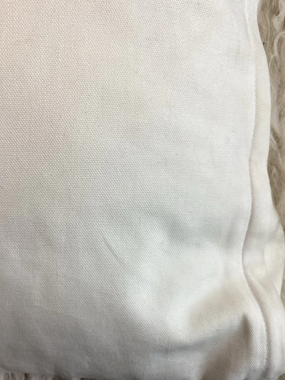 West Elm White Sheep Hair Pillows (2)